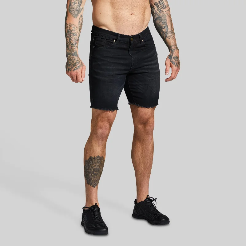 FLEX Stretchy Jort (Black Denim)