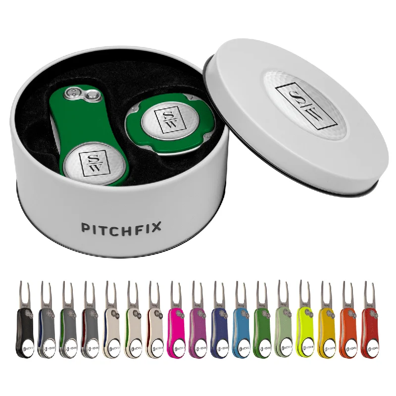 Pitchfix - Hybrid 2.0 Golf Divot Tool Deluxe Gift Set w/ Multimarker Chip