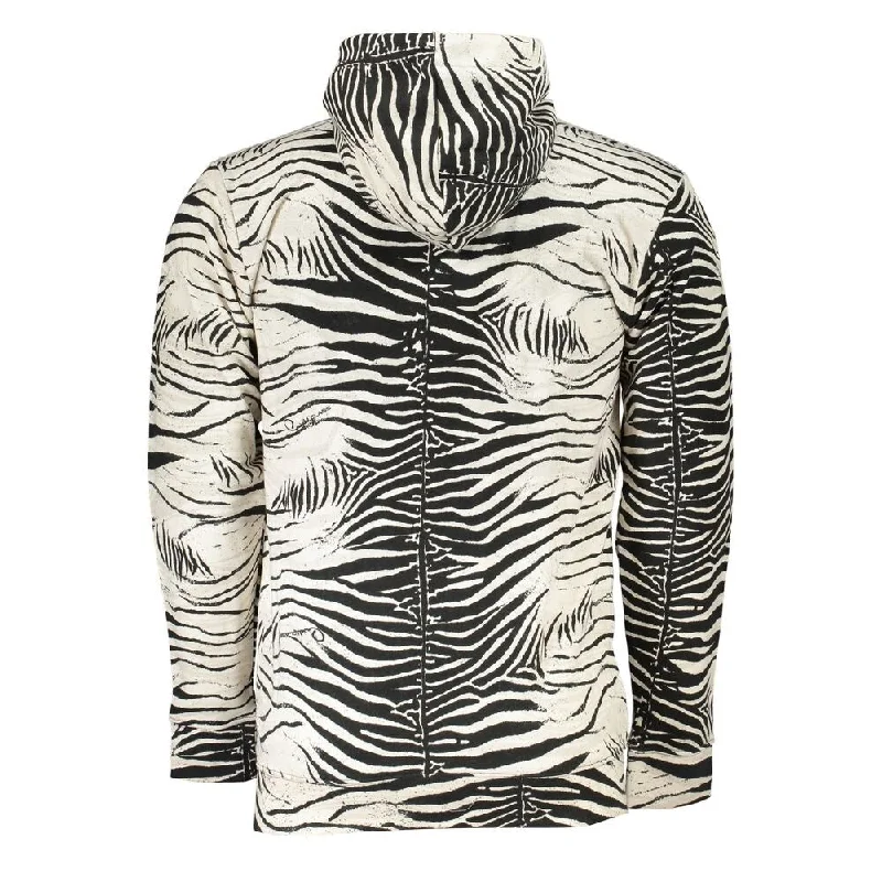 Cavalli Class White Cotton Mens Hooded Men's Sweater