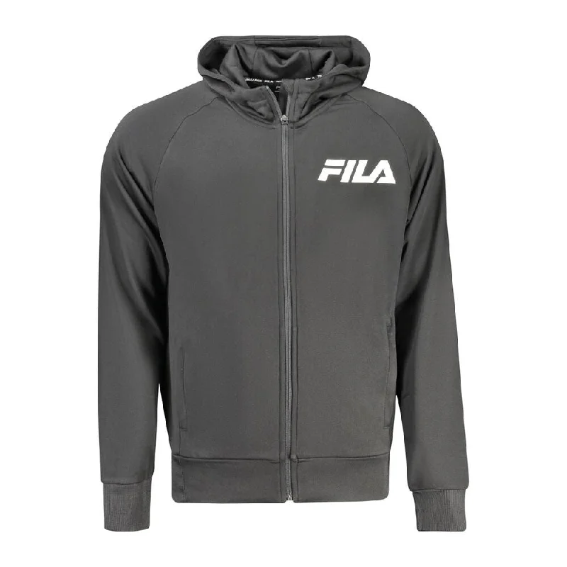 Fila Black Polyester Men's Sweater