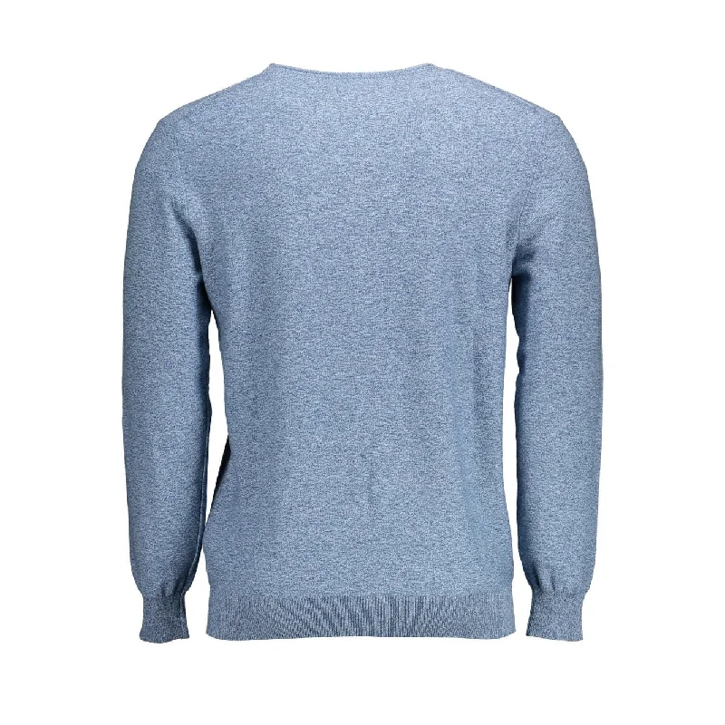 Gant Light Blue Cotton Men Men's Sweater