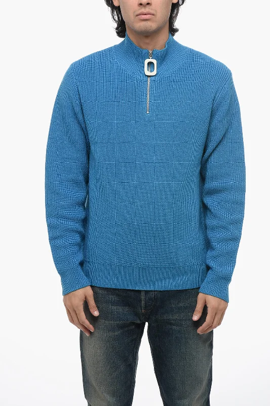 J.W.Anderson Half Zipped HENLEY Wool Sweater