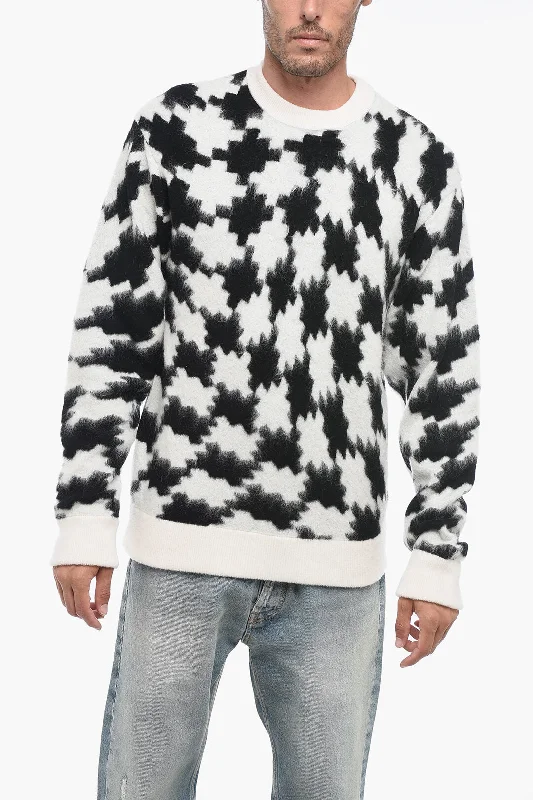 Marcelo Burlon Jaquard Pullover with Geometrical Pattern