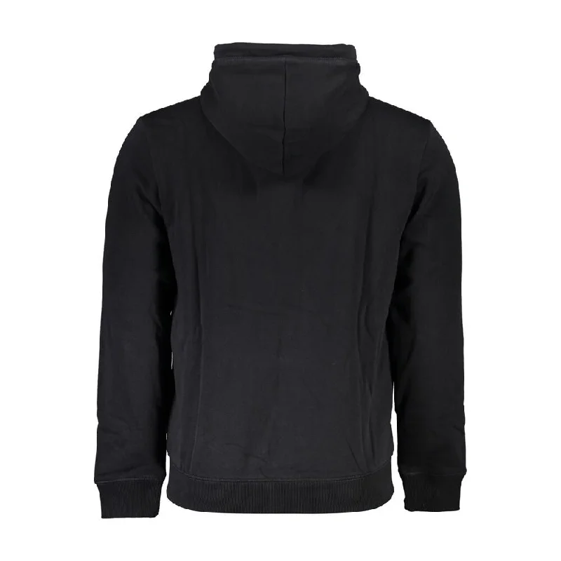 Napapijri Black Cotton Men Hooded Men's Sweater