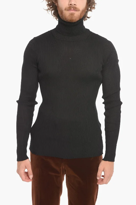 Off-White Turtleneck HELVET Ribbed Sweater