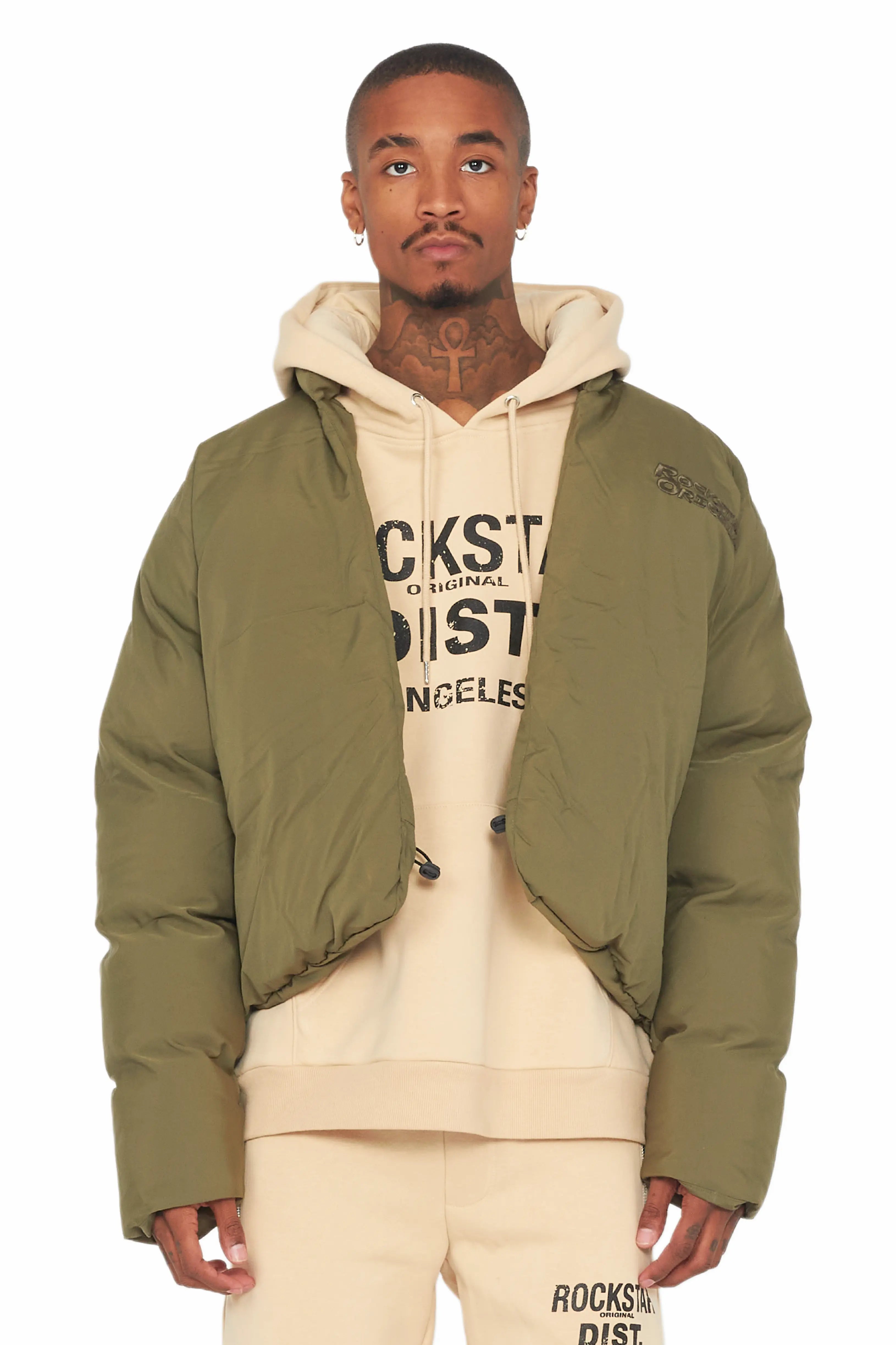 Damien Olive Puffer Jacket