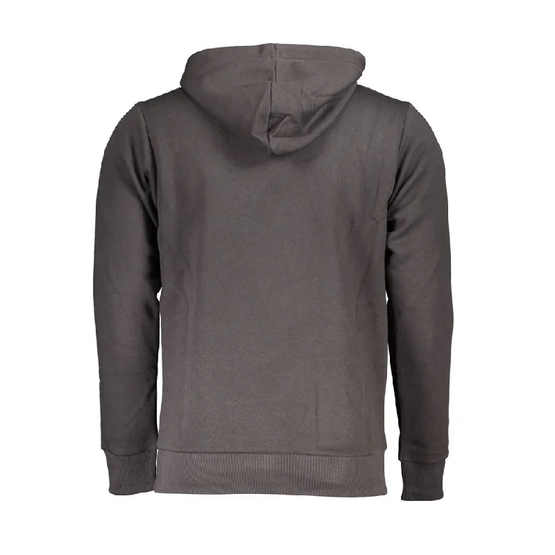 U.S. Grand Polo Chic Gray Hooded Sweatshirt with Embroidery Men's Detail