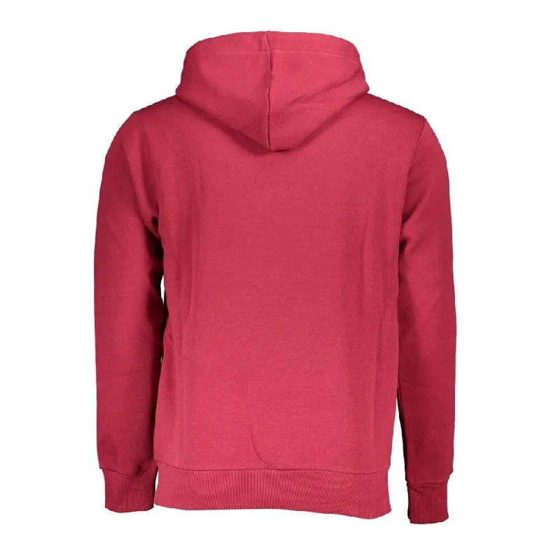 U.S. Grand Polo Chic Pink Hooded Sweatshirt with Embroidery Men's Detail