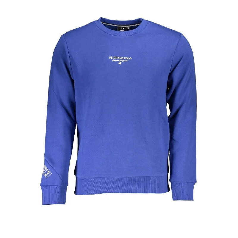 U.S. Grand Polo Classic Blue Crew Neck Men's Sweatshirt