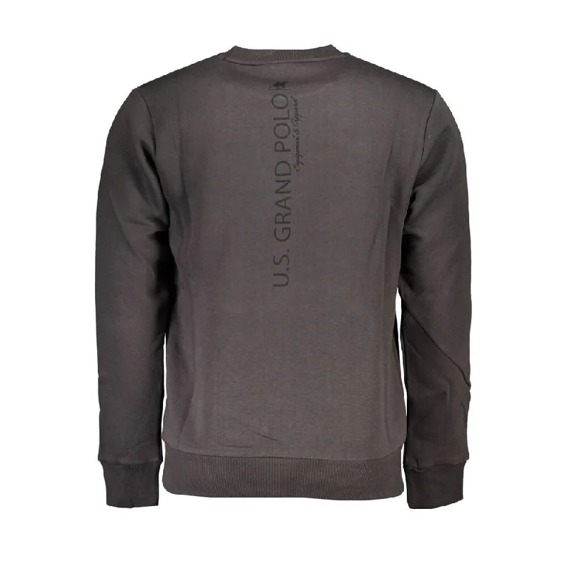 U.S. Grand Polo Sleek Gray Fleece Crew Neck Men's Sweatshirt