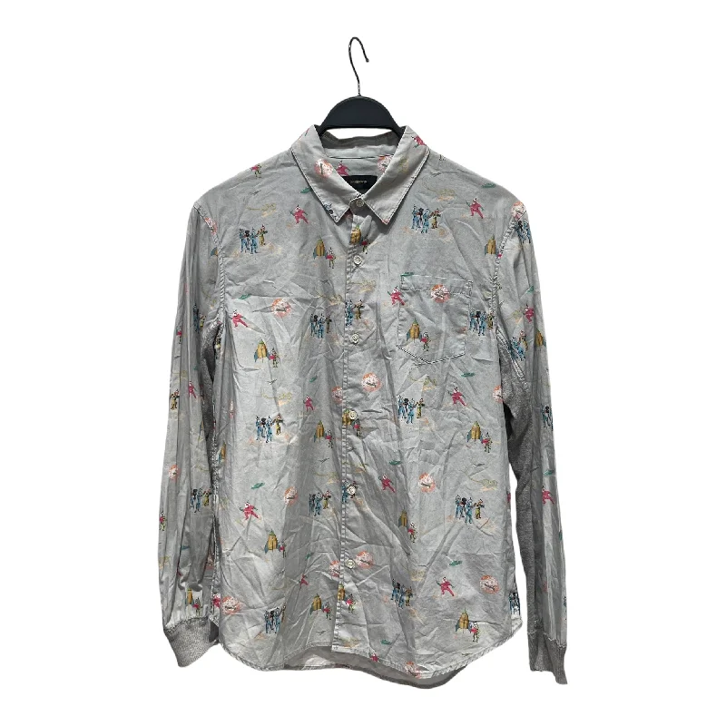 UNDERCOVER/LS Shirt/3/Blue/Cotton/All Over Print/UCR4402-1