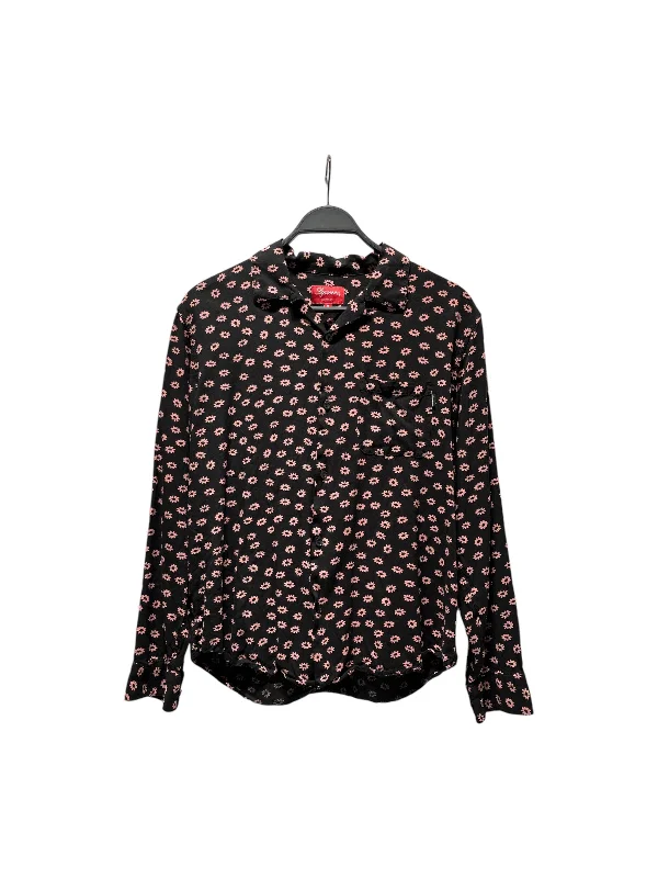 Supreme/SS Shirt/M/Cotton/BLK/Floral Pattern/