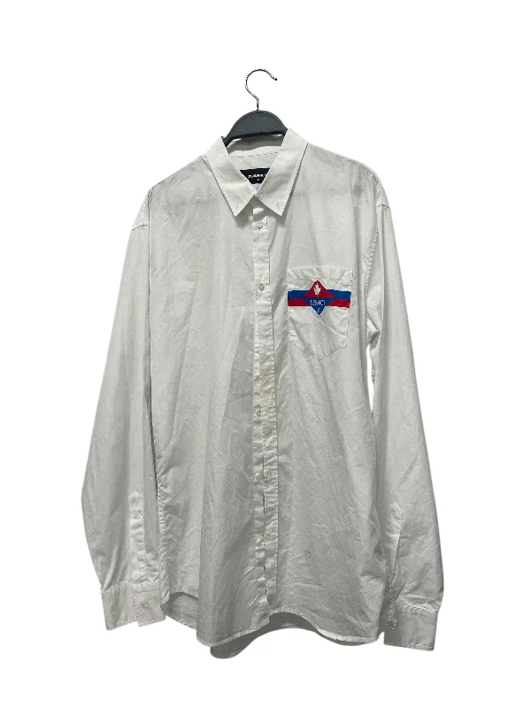 DSQUARED2/LS Shirt/52/Cotton/WHT/Graphic/