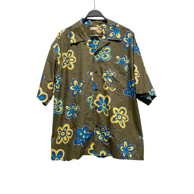 UNIQLO×MARNI/SS Shirt/L/Cotton/GRN/Floral Pattern/Yellow, Black