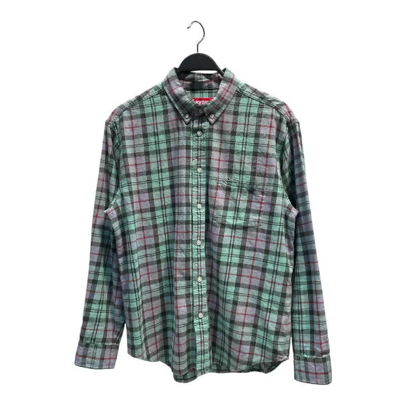 Supreme/Flannel Shirt/S/Cotton/GRN/Plaid/