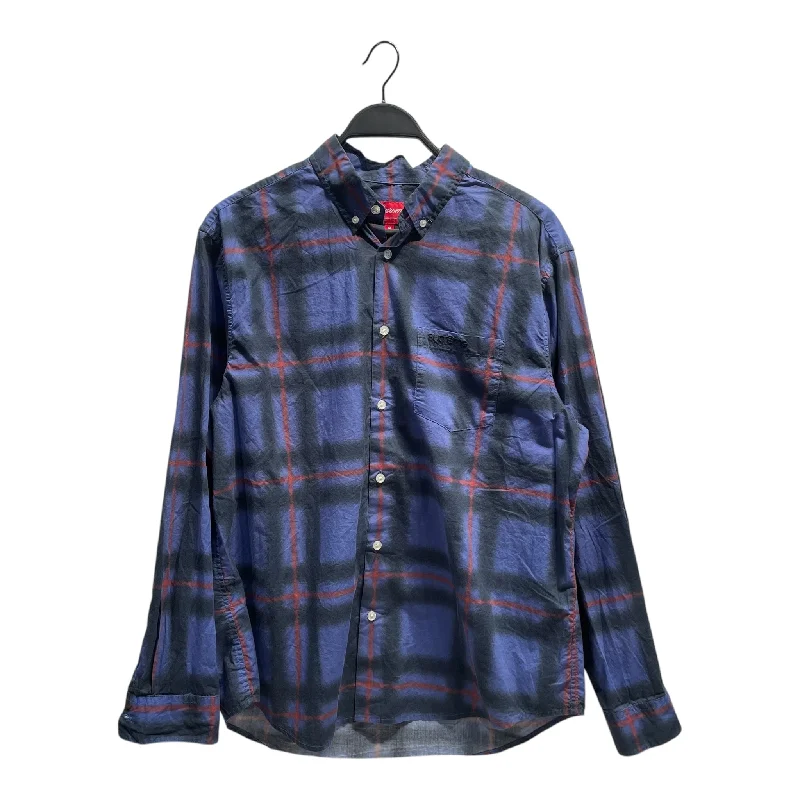 Supreme/Flannel Shirt/M/Cotton/BLU/Plaid/