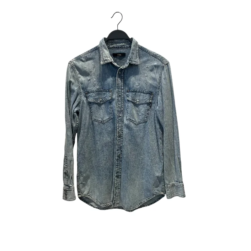 DIESEL/LS Shirt/S/Cotton/BLU/