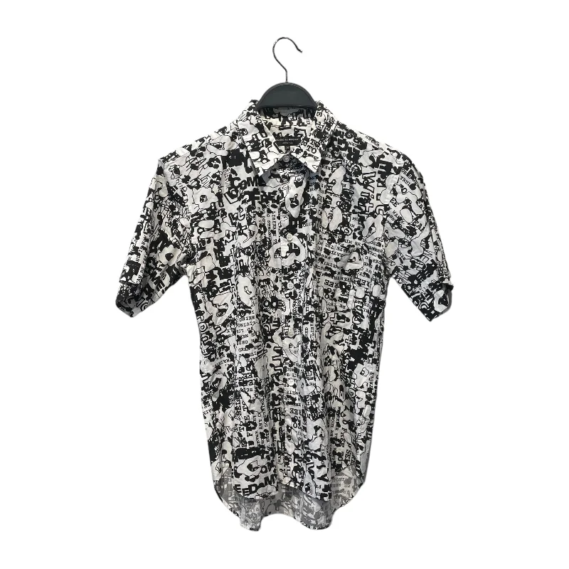 COMME des GARCONS HOMME PLUS/SS Shirt/XS/Cotton/WHT/All Over Print/