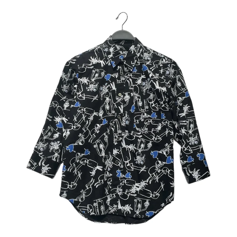 BLACK COMME des GARCONS/LS Shirt/S/Cotton/BLK/All Over Print/