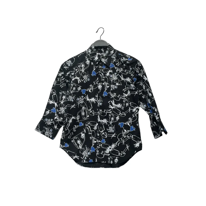 BLACK COMME des GARCONS/LS Shirt/XS/Cotton/BLK/All Over Print/