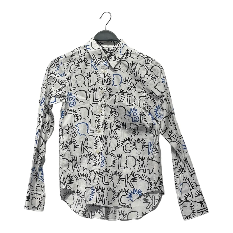 BLACK COMME des GARCONS/LS Shirt/XS/Cotton/WHT/All Over Print/