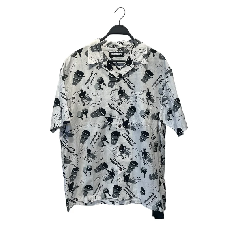 NEIGHBORHOOD/SS Shirt/XL/Cotton/WHT/All Over Print/