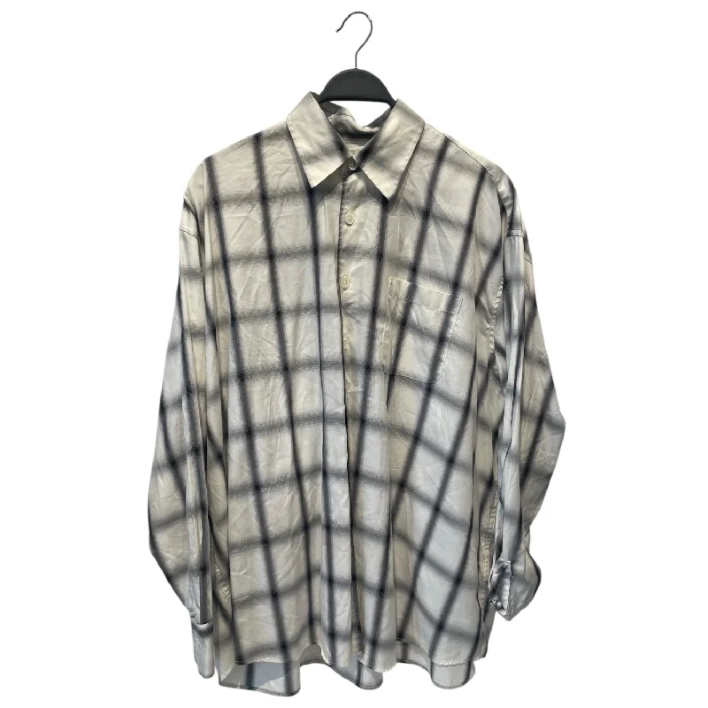 OUR LEGACY/LS Shirt/48/Cotton/GRY/Plaid/WHITE/GRAY PLAID