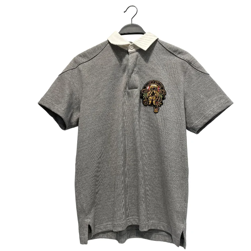 BILLIONAIRE BOYS CLUB/Polo Shirt/M/Cotton/GRY/Graphic/Spacemen Chest Logo