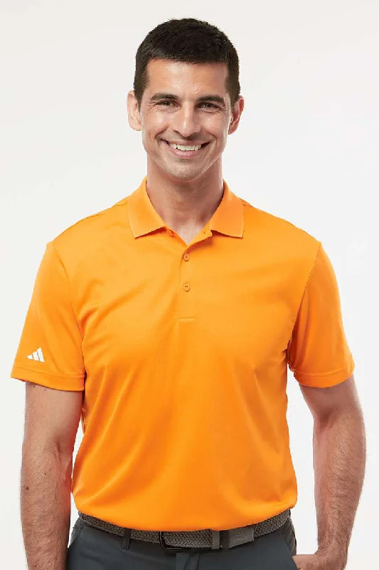 Adidas Mens UV Protection Short Sleeve Polo Shirt - Bright Orange