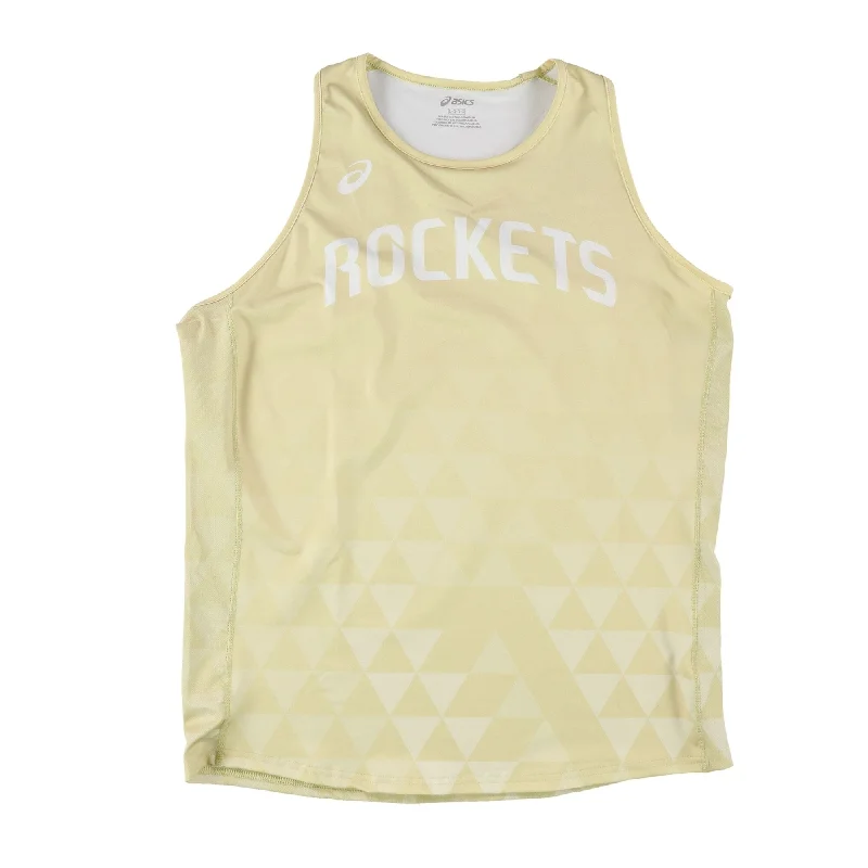 ASICS Mens Rockets Tank Top, Yellow, Large