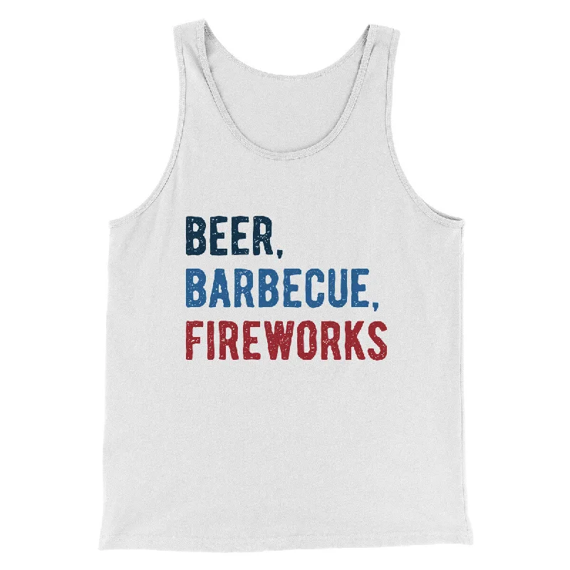 Beer, Barbecue, Fireworks Men/Unisex Tank Top