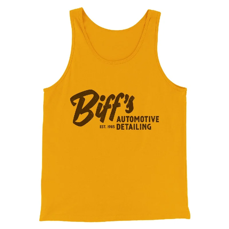 Biff's Auto Detailing Funny Movie Men/Unisex Tank Top