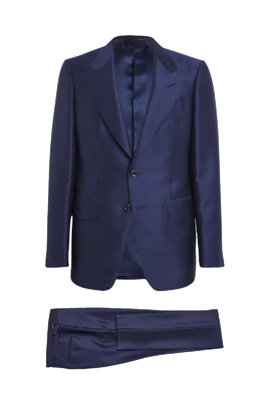 Blue Regular fit 2-Piece 2 Button Suit