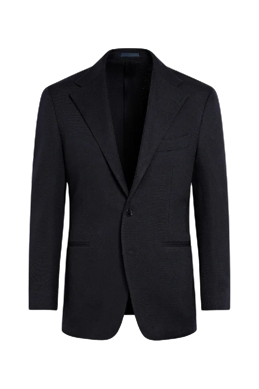 Black Modern Fit Wool Single Breasted Suit