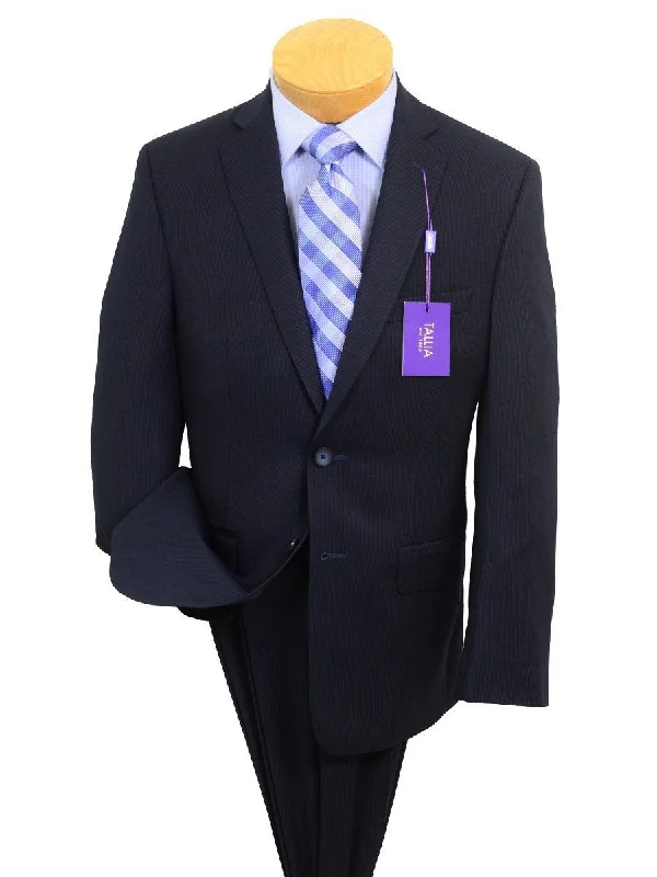 Tallia Purple 20257 71% Polyester / 29% Rayon Boy's Suit - Stripe - Navy