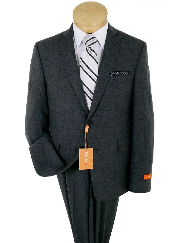 Tallia 23367 52% Wool/ 46% Polyester/ 2% Elastane Boy's Suit - Solid - Gray