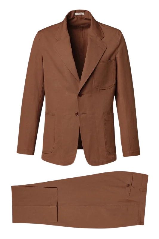 Camel Brown Slack 2 piece 2-Button Suit