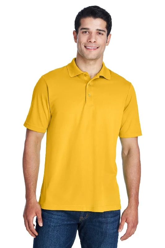 Core 365 Mens Origin Performance Moisture Wicking Short Sleeve Polo Shirt - Campus Gold