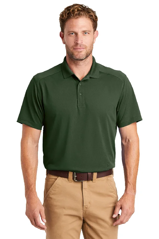 CornerStone Mens Select Moisture Wicking Short Sleeve Polo Shirt - Dark Green