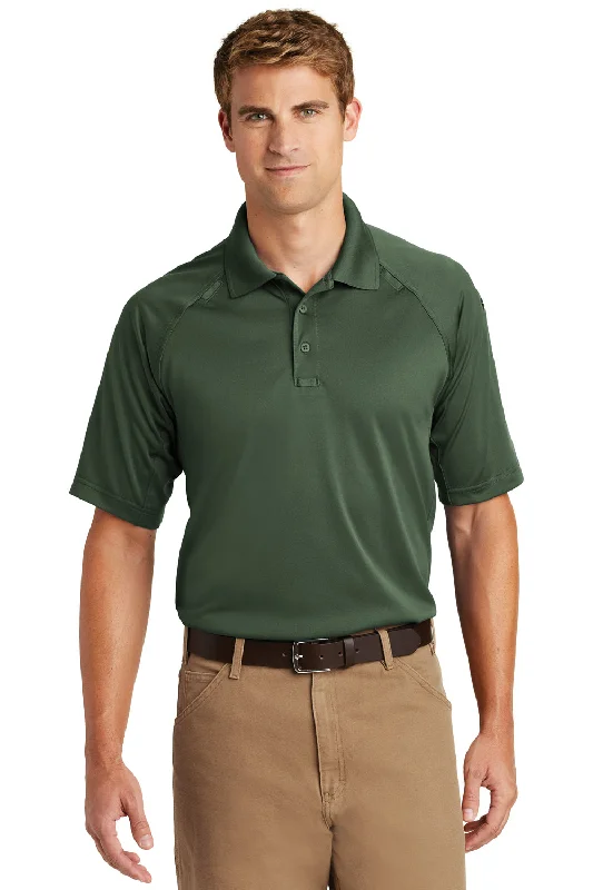 CornerStone Mens Select Tactical Moisture Wicking Short Sleeve Polo Shirt - Dark Green