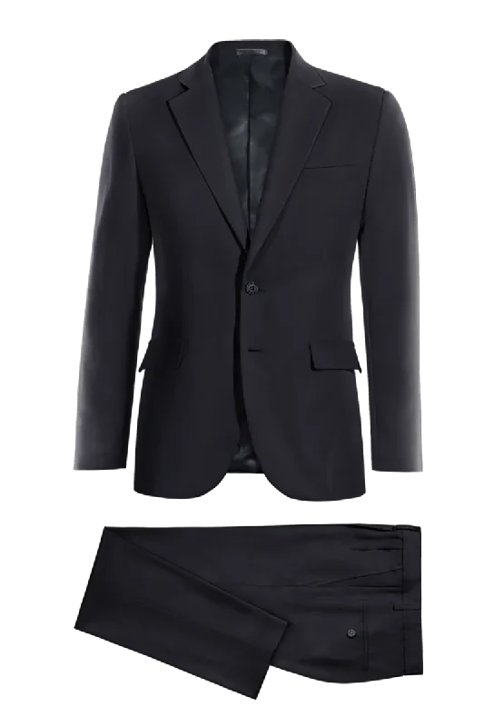 Dark Blue Pinstripe 2 Piece 2 Button Suit