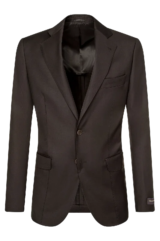 Dark Brown Regular fit 2 piece 2-Button Suit