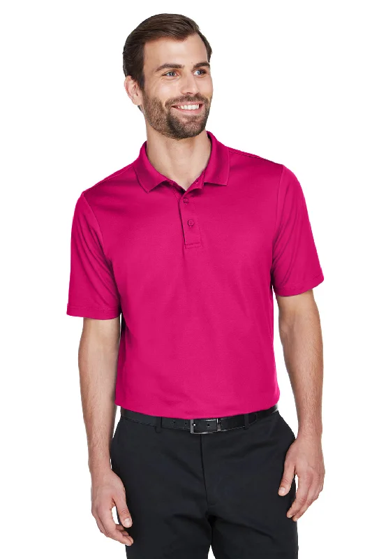 Devon & Jones Mens CrownLux Performance Moisture Wicking Short Sleeve Polo Shirt - Crown Raspberry Pink