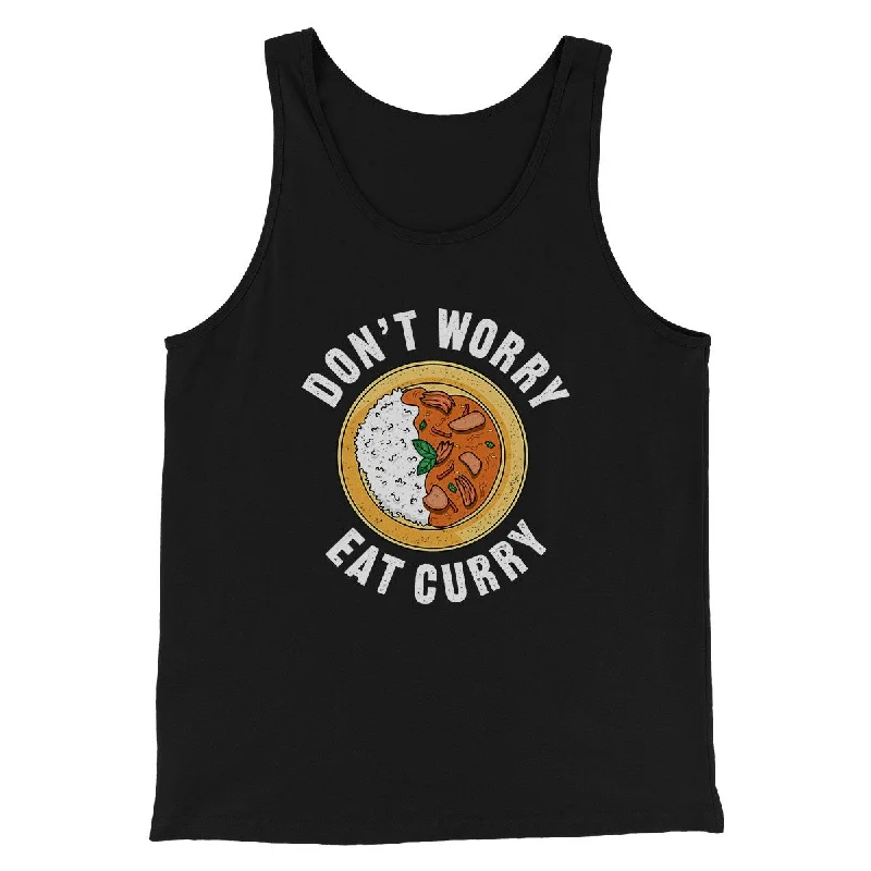 Don't Worry Eat Curry Men/Unisex Tank