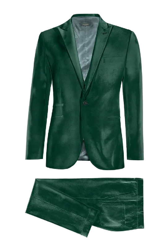 Forest Green Slim fit 3 piece 1-Button Suit