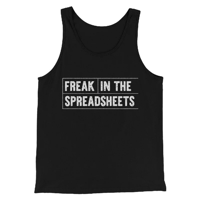 Freak In The Spreadsheets Funny Men/Unisex Tank Top