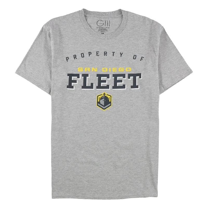 G-III Sports Mens Property of San Diego Fleet Graphic T-Shirt, Grey, Medium