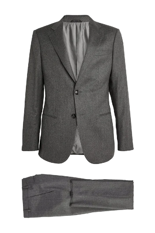 Grey Regular fit 2-Piece 2 Button Suit