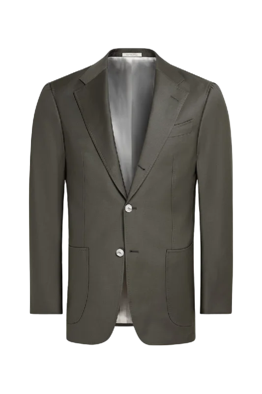 Grey Wool 2-Button Single Breasted Suit