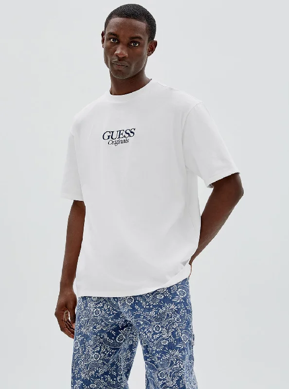 GUESS Originals Austin Logo T-Shirt in White